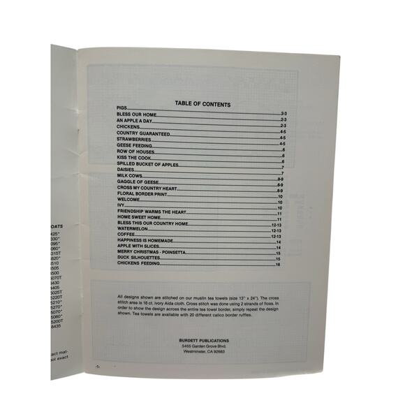 Vintage Country Finger Lickin Good Cross Stitch Designs DB-26 Dale Burdett 1984 - Picture 2 of 3